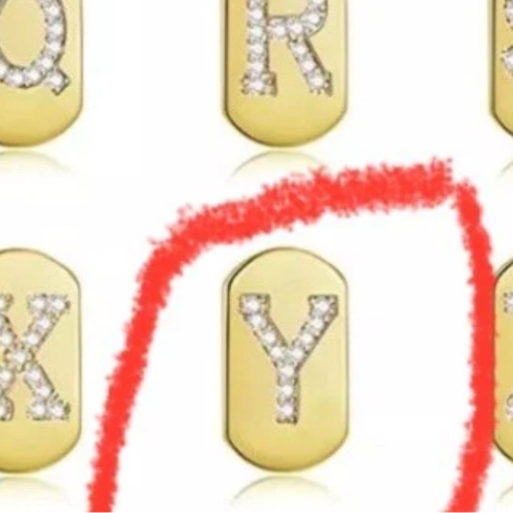 Luxval 14K Gold Plated 18” Layered Initial Y Paperclip Necklace Gift Boxed New - Picture 5 of 10